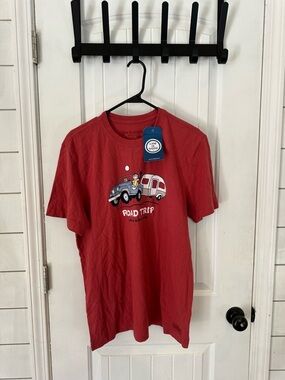 Life is Good Red 'Road Trip' Graphic Tee